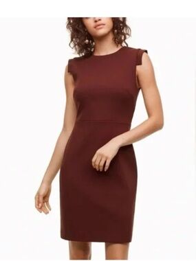 Babaton Sleek Sheath Dress in Burgundy